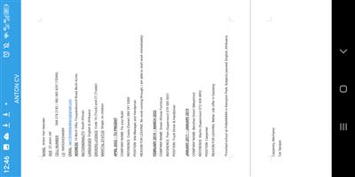 Hi I'm Anton van Heerden I'm looking for a driving job I have a code 10 licence 