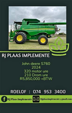 John deere S760 Stroper