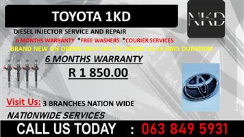 TOYOTA 1KD DIESEL INJECTORS PHOENIX KWAZULU NATAL 