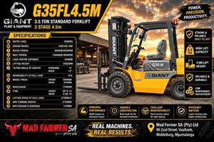 2026 New Giant G35FL4.5M standard forklifts