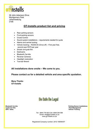 Vehicle Installations