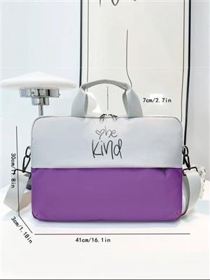 ✨Brand New Premium 15.6" iDemo Grey and Purple Laptop Bag✨