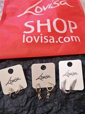 Earrings x 3 Loviso all 