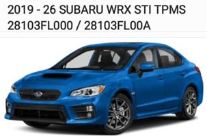 2019 - 26 Subaru WRX STI tyre pressure monitor sensors and valves 