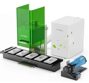 xTool F1 Dual Laser and Infrared Engraver with Slide Extension, Rotary Extension