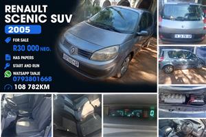 RENAULT SCENIC SUV 2005. FOR SALE . HAS PAPERS.START AND RUN. 108782KM