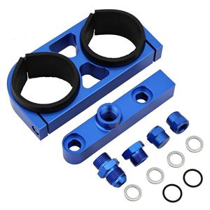 Dual Fuel Pump Bracket Kit Blue