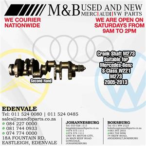 Crank Shaft M273 (Second Hand) Suitable for Mercedes-Benz S-Class W221 M