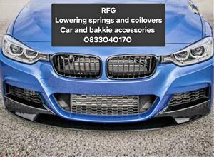 Bmw F30 Msport 2 piece gloss black front spoiler