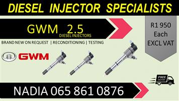 2.5 GWM DIESEL INJECTORS TO RECON OR FOR SALE