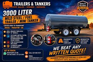 2026 TRAILERS&TANKERS C3000D- 3000L mild steel diesel Bowser/ Fuel Trailer/ Mini Tanker