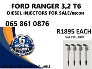 FORD RANGER 3,2 T6 DIESEL INJECTORS FOR SALE / RECON WITH WARRANTY JOHANNESBURG