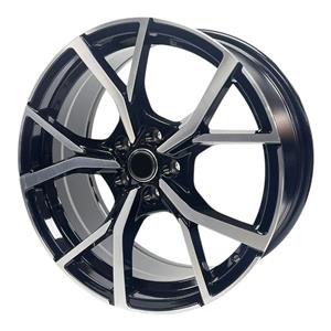 17″ Zoom VH2002 5/100 Black Machine Face Alloy Wheels