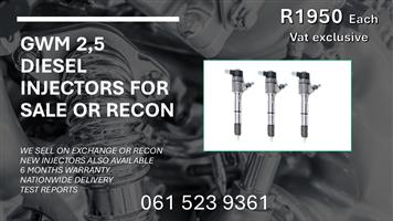 GWM 2.5 DIESEL INJECTORS FOR SALE WITH TEST REPORTS 