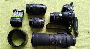 Pentax digital camera and lenses