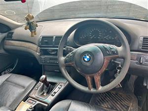 BMW E46 STEERING WHEEL + INTRUMENT CLUSTER