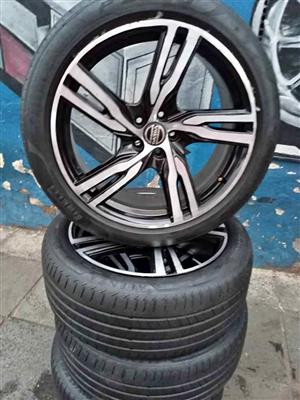 Set of original  20 inch Volvo mags with tyres 5 X 108 PCD for sell 