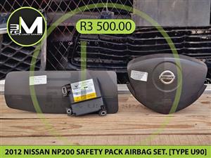 2012 NISSAN NP200 SAFETY PACK AIRBAG SET. [TYPE U90]