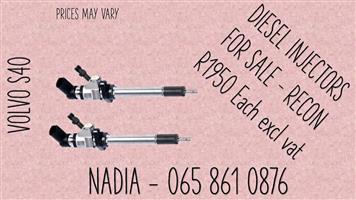 VOLVO S40 DIESEL INJECTORS FOR SALE WE SELL ON EXCHANGE OR RECON