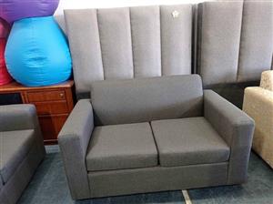 Two seater couch dark grey