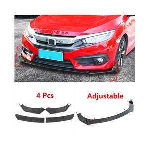 Universal 4piece over-Lip Gloss Black Front Spoiler