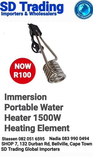 Immersion Portable Water Heater 1500W Heating Element