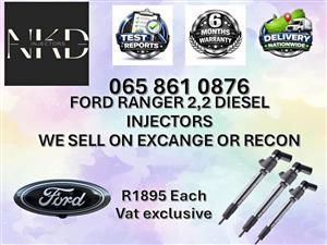 FORD RANGER 2,2 DIESEL INJECTORS WE SELL ON EXCHANGE OR RECON BENONI