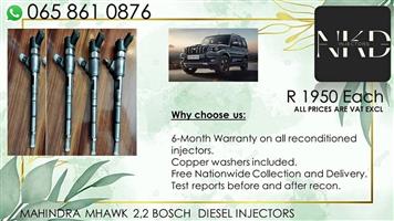 MAHINDRA MHAWK 2.2 DIESEL INJECTORS FOR SALE OR RECON