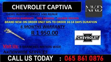 CHEVROLET CAPTIVA INJECTORS FOR SALE OR SERVICE EXCHANGE WITH WARRANTY