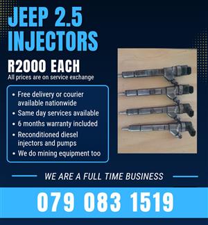 JEEP 2.5 INJECTORS FOR SALE WITH WARRANTY 