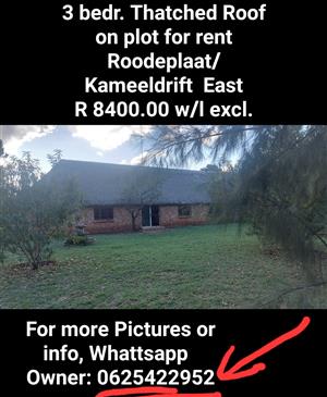 3 Bedroom House for Rent In Roodeplaat/ Kameeldrift East