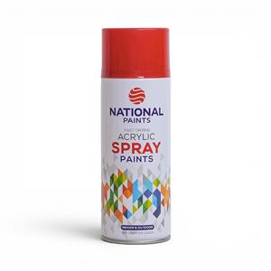 National Paints Fast Drying Acrylic Spray 400ml (Chinese Red)