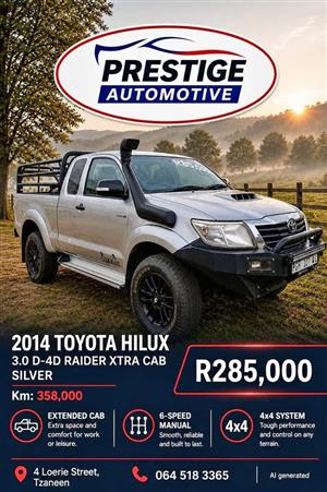 2014 Toyota  Hilux 3.0 D4D  XCab 4x4 