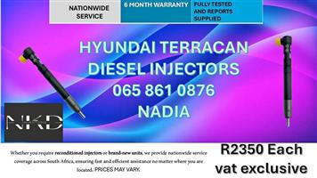 HYUNDAI TERRACAN DIESEL INJECTORS FOR SALE -RECONDITIONED AND NEW