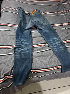 Motorcyle jeans with padding and Kevlar