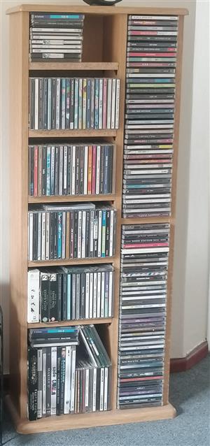Wide variety of music CDs and DVDs  and music CD rack for sale.