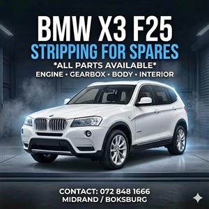 BMW X3 F25 Stripping For Spares  Complete Vehicle Breaking