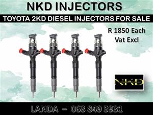 TOYOTA 2KD DIESEL INJECTORS FOR SALE WE SELL ON EXCHANGE OR RECON