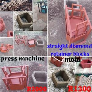 Special diamond shape retainer mold 