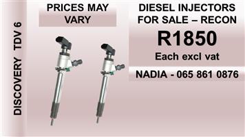 DISCOVERY TDV6 DIESEL INJECTORS FOR SALE OR TO RECON