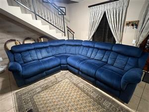 Fabric L couch for sale