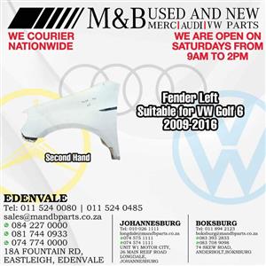 Fender Left (Second Hand)  Suitable for VW Golf 6  2009-2016  Part Number: 5K6 821 215