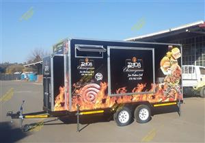 Mobile food kitchen trailer