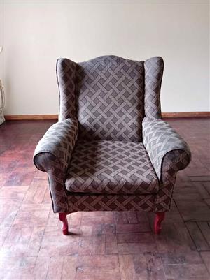 High wingback chair