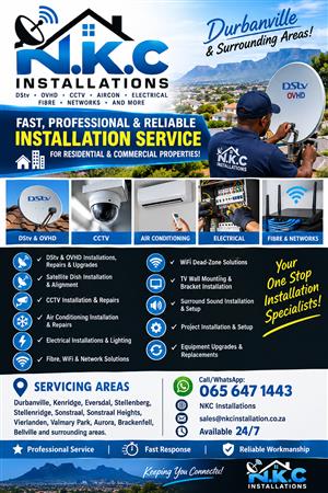 Dstv & Ovhd lnstallations Repairs and Sales 24/7