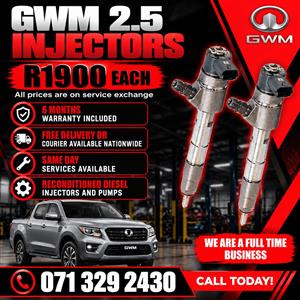 GWM 2.5 INJECTORS FOR SALE WITH WARRANTY 
