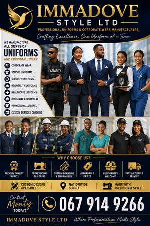 Cooperate Uniform, School, Workwear manufacturer