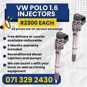 VW POLO 1.6 INJECTORS FOR SALE WITH WARRANTY 