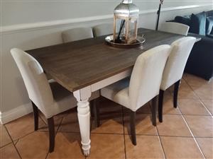 Coricraft farmstyle 6 seater dining table 