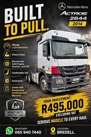 Mercedes Benz Axor 2644 6x4 Tractor Truck — Power, Quality & Real Value